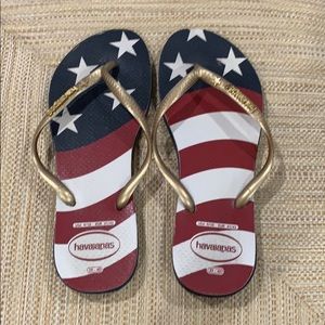 Havaianas American Flag flip flops